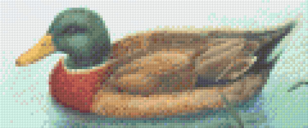 Mallard Duck Three [3] Baseplate PixelHobby Mini-mosaic Art Kit image 0